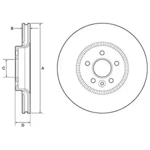 Диск тормозной передний BG9184C DELPHI