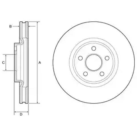 Диск тормозной передний BG9203C DELPHI