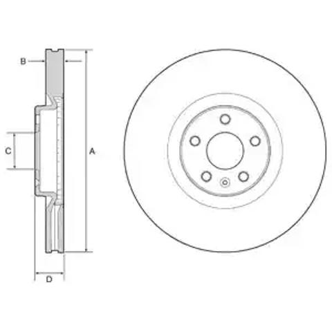 Диск тормозной передний BG9231C DELPHI