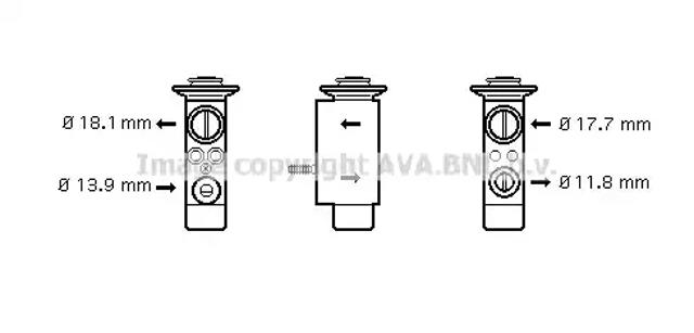 Клапан TRV, кондиционера BW1238 AVA