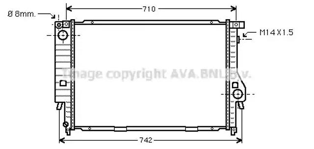 Радиатор водяной BW2164 AVA