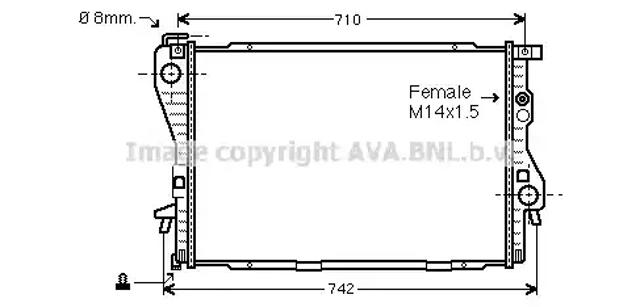Радиатор BW2176 AVA