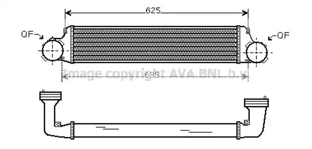 Радиатор интеркуллера BW4280 AVA