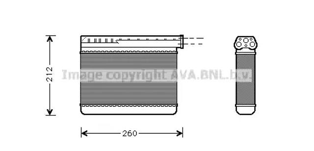 Радиатор печки BW6166 AVA
