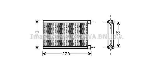 Радиатор отопителя BW6344 AVA