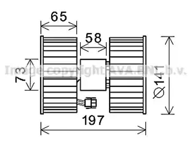 Отопителя салона BW8483 AVA