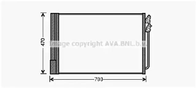 Радиатор кондиционера BWA5370D AVA