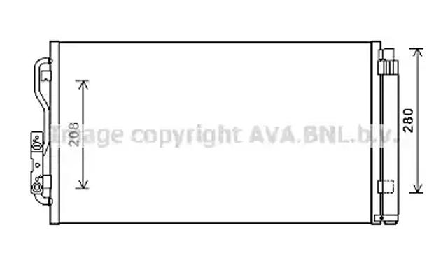 Радиатор системы охлаждения кондиционера BWA5434D AVA