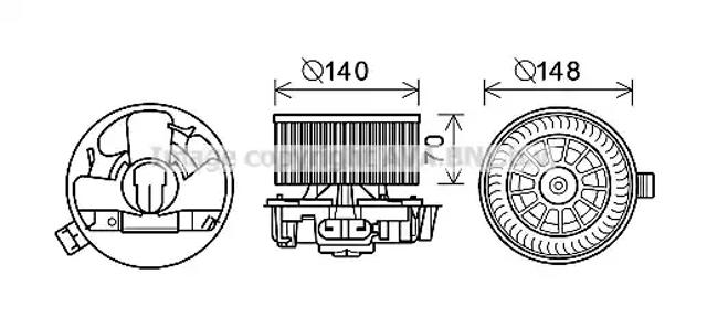 Электромотор печки DA8010 AVA