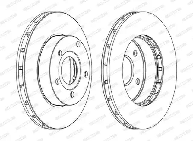 Передний тормозной диск DDF1169C FERODO