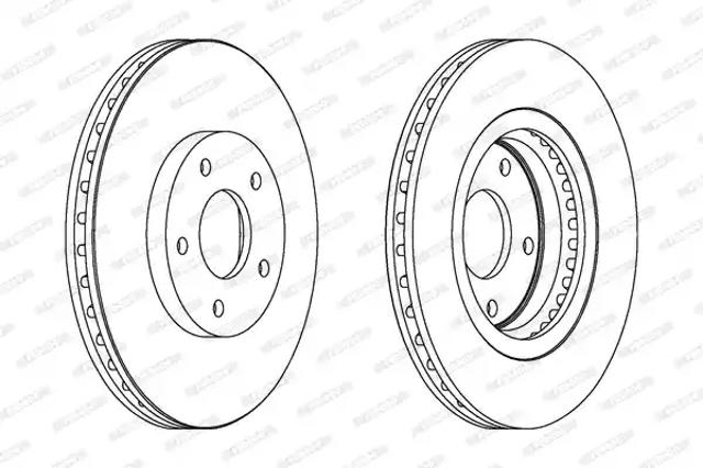 Диск тормозной передний DDF1589 FERODO