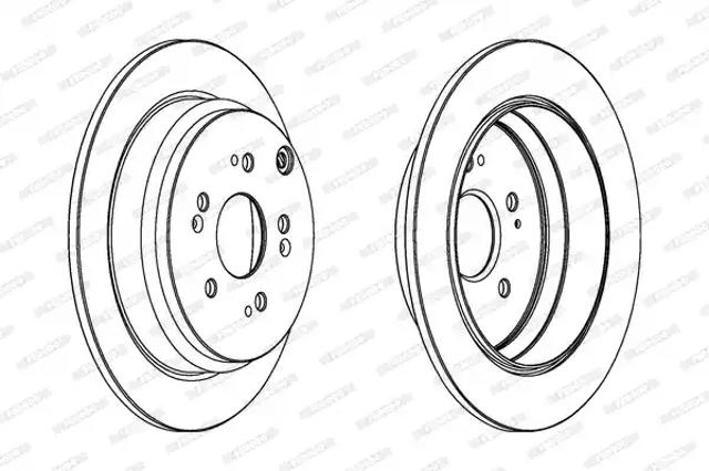 Задний дисковый тормоз DDF1608C FERODO