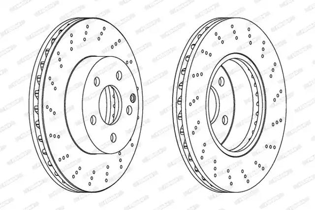Тормоз дисковый передний DDF1693C FERODO