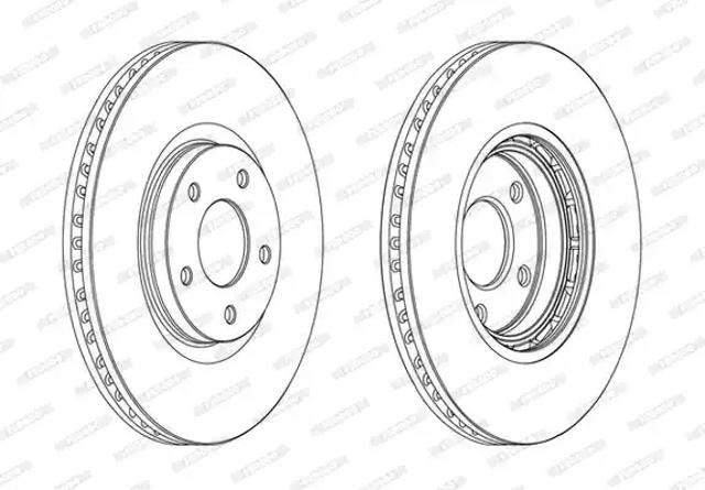 Передний тормозной диск DDF1724C FERODO