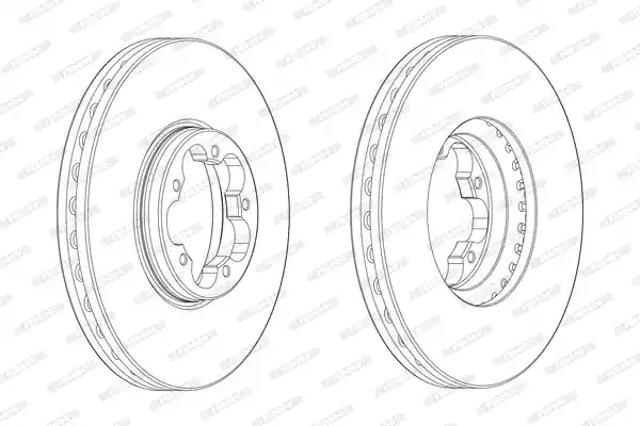 Диск тормозной передний DDF24701 FERODO