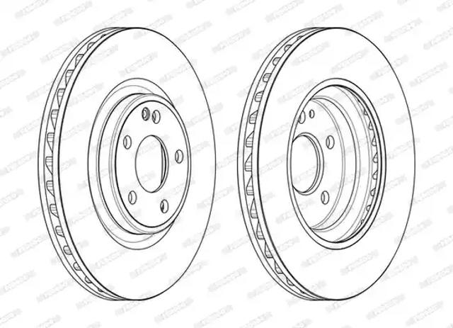 Диск тормозной передний DDF2545C FERODO