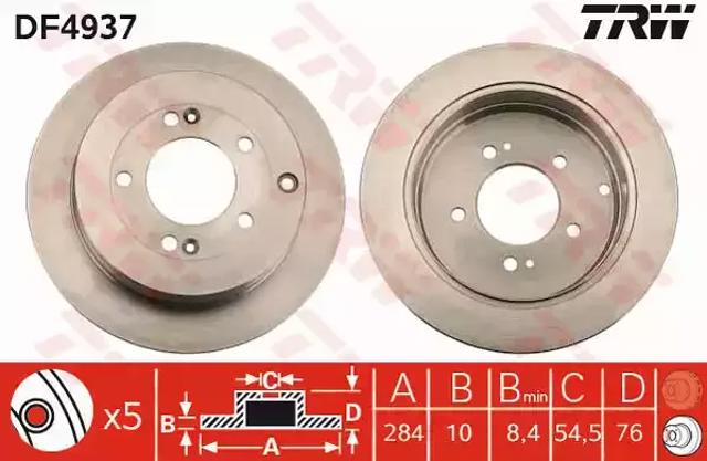 Дисковый тормоз DF4937 TRW