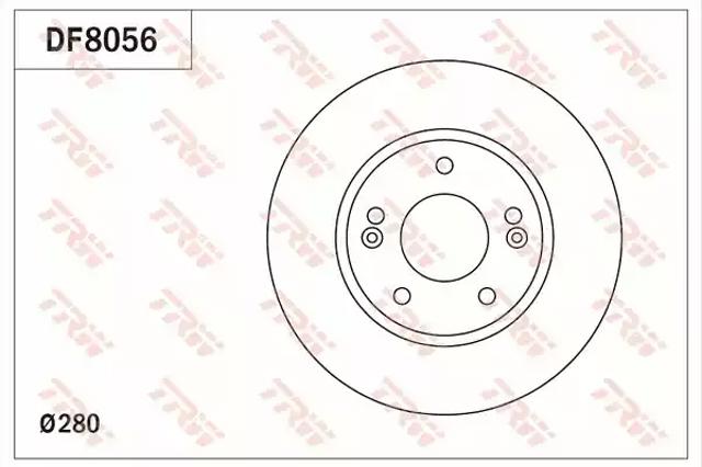 Тормоз дисковый передний DF8056 TRW