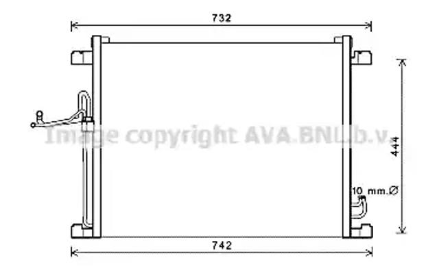 Конденсатор кондиционера DN5392 AVA