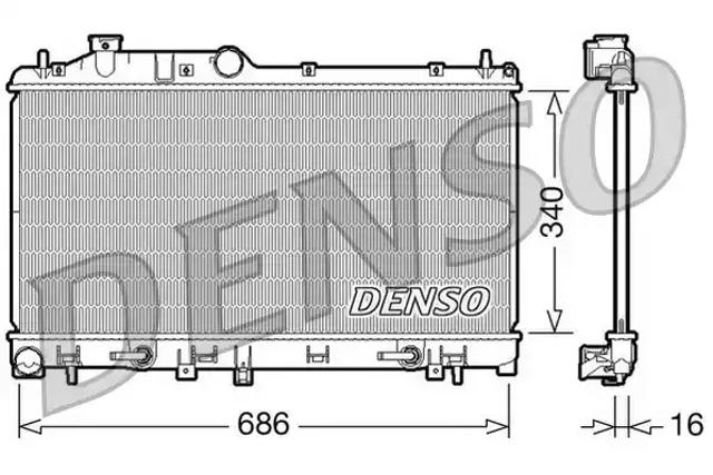 Радиатор системы охлаждения двигателя DRM36009 DENSO