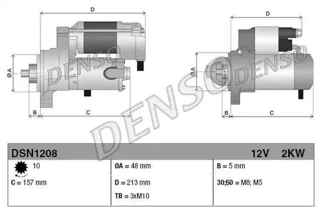 Стартер автомобиля DSN1208 DENSO