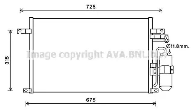 Радиатор кондиционера DW5137D AVA