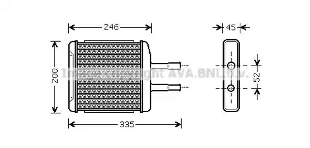 Радиатор печки (отопителя) DW6059 AVA