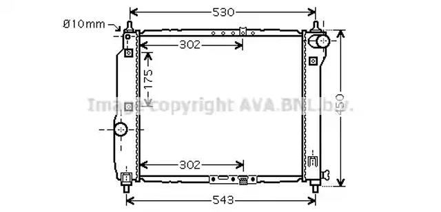 Радиатор водяной DWA2066 AVA
