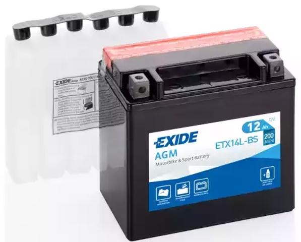 Авто аккумулятор ETX14LBS EXIDE