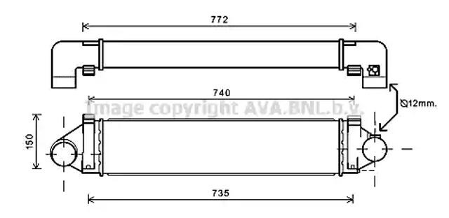 Радиатор интеркуллера FDA4481 AVA