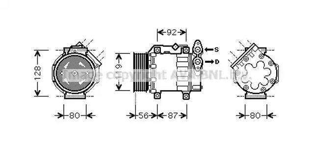 Компрессор системы кондиционирования FDAK431 AVA