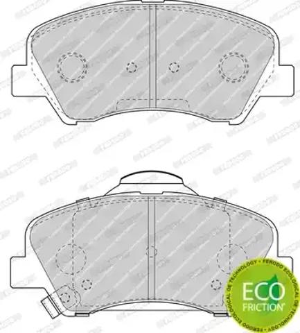 Передние тормозные колодки FDB4623 FERODO