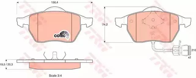 Колодки передние GDB1049 TRW