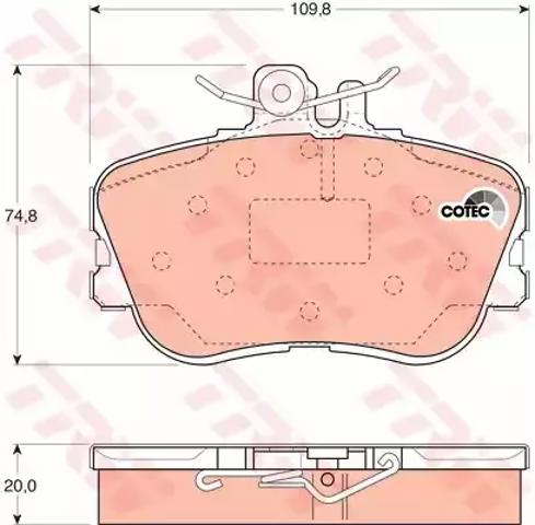 Тормозные колодки GDB1094 TRW