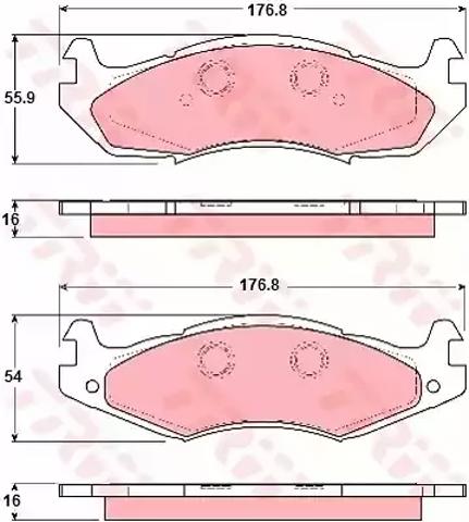 Колодки тормозные дисковые комплект GDB1207 TRW