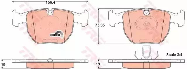 Колодки тормозные передние дисковые GDB1261 TRW