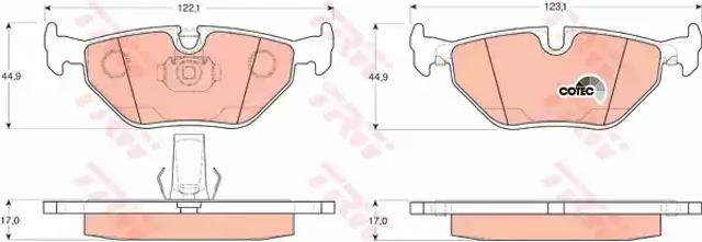 Колодки дисковые  GDB1265 TRW