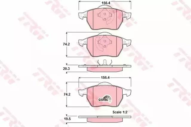 Колодки передние GDB1275 TRW