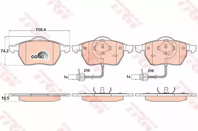 Тормозные колодки GDB1307 TRW