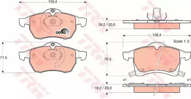 Колодки GDB1350 TRW
