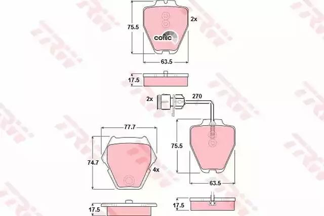 Колодки GDB1371 TRW