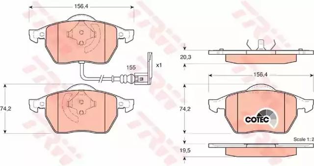 Колодки GDB1403 TRW