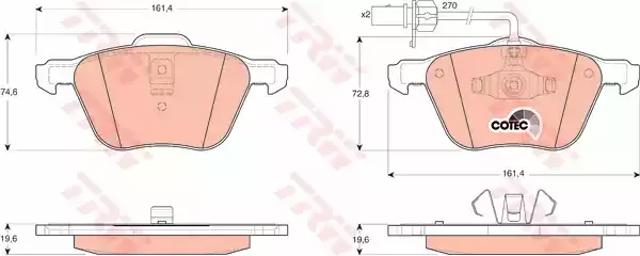 Колодки тормозные GDB1460 TRW