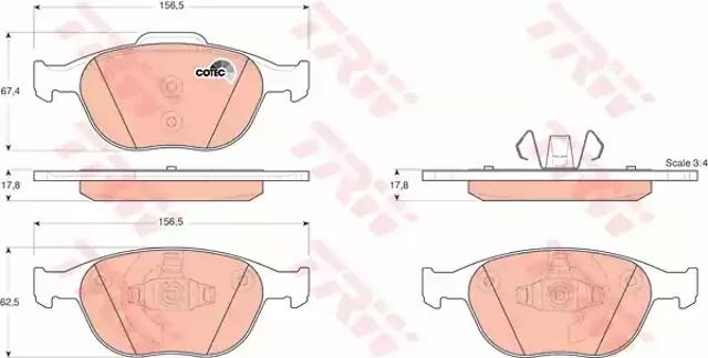 Тормозные колодки GDB1532 TRW