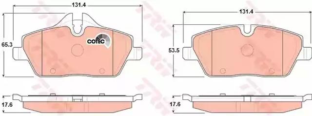 Колодки тормозные GDB1611 TRW