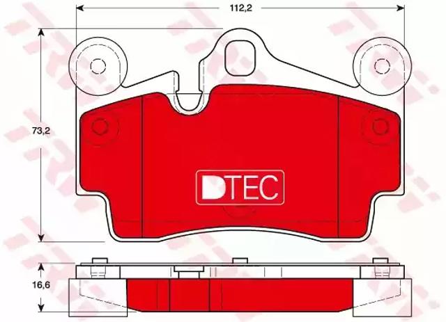 Задние дисковые колодки GDB1653DTE TRW