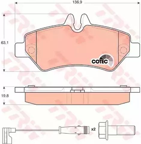 Колодки дисковые  GDB1697 TRW