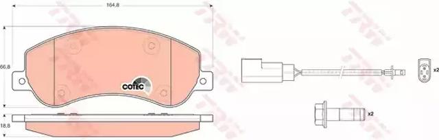 Тормозные колодки GDB1724 TRW