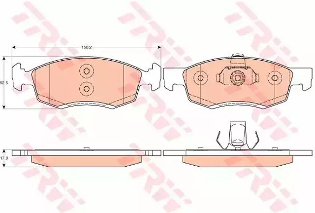 Колодки тормозные дисковые комплект GDB1749 TRW