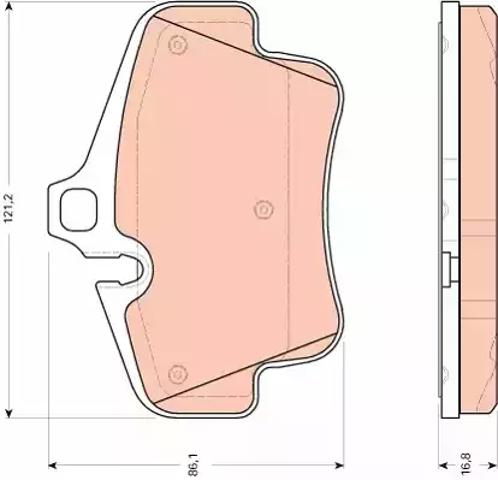 Колодки на тормоз задний дисковый GDB1758 TRW